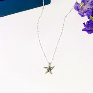 Silver starfish necklace pendant